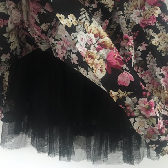 Strapless mini dress with tulle petticoat - Picture 3 of 6